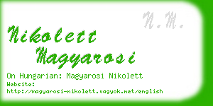 nikolett magyarosi business card